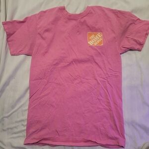 The Home Depot Pink Logo Short Sleeve Tee - Crew Neck